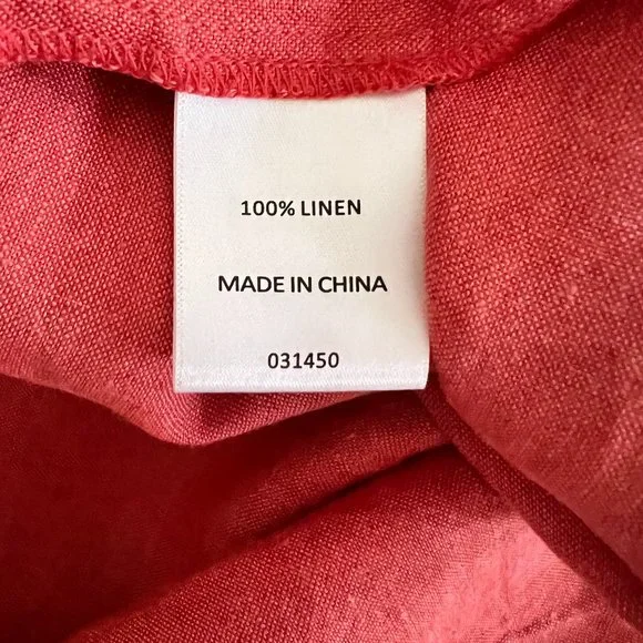 Sussan Sz 18 Colour Terracotta /Rust Relaxed 100% Linen Dress - Picture 11 of 11